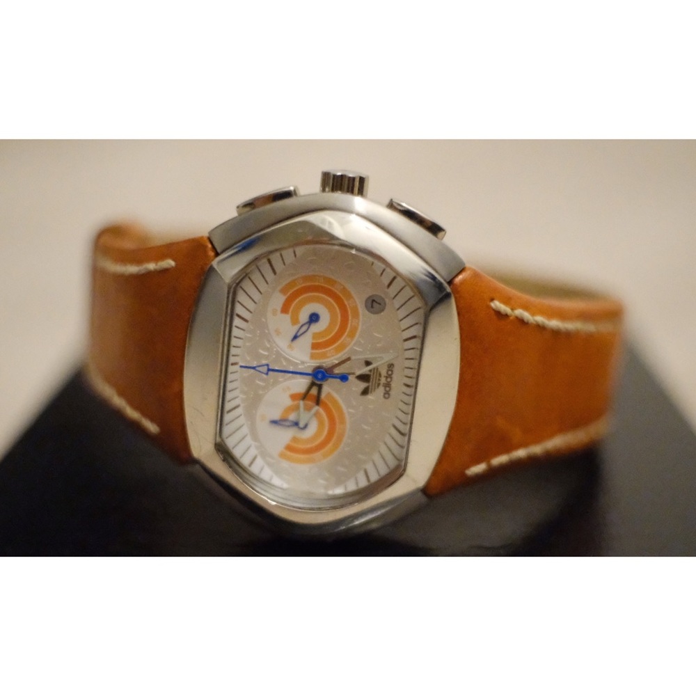 Adidas watch Stainless steel/Genuine leather strap